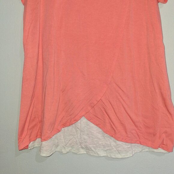 Motherhood Maternity Nursing Orange White Tulip Style Short Sleeve Tshirt Size M - Picture 8 of 10